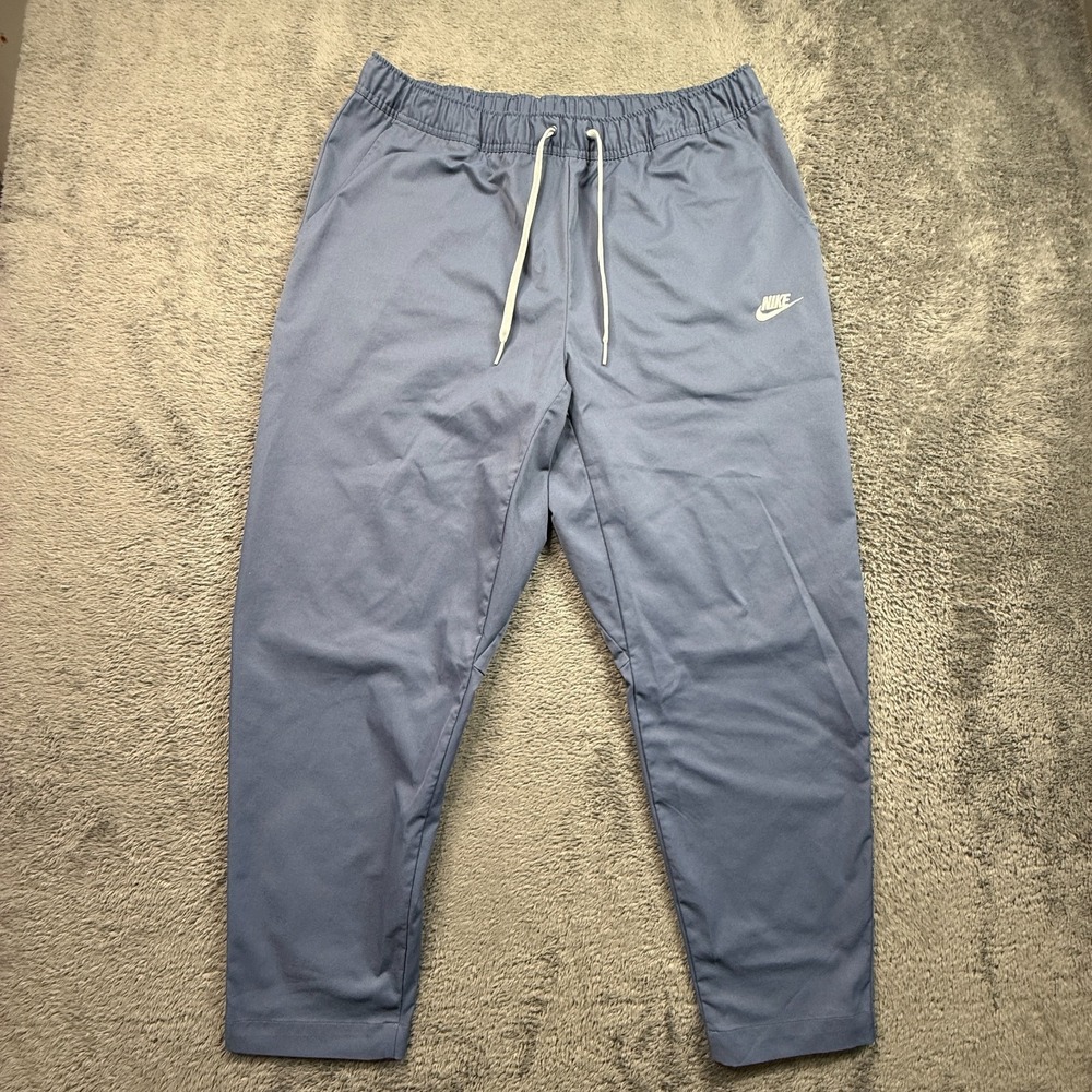 Nike Club Woven Tapered Pants Slate Blue Gusseted Joggers Mens XL Gym Basketball